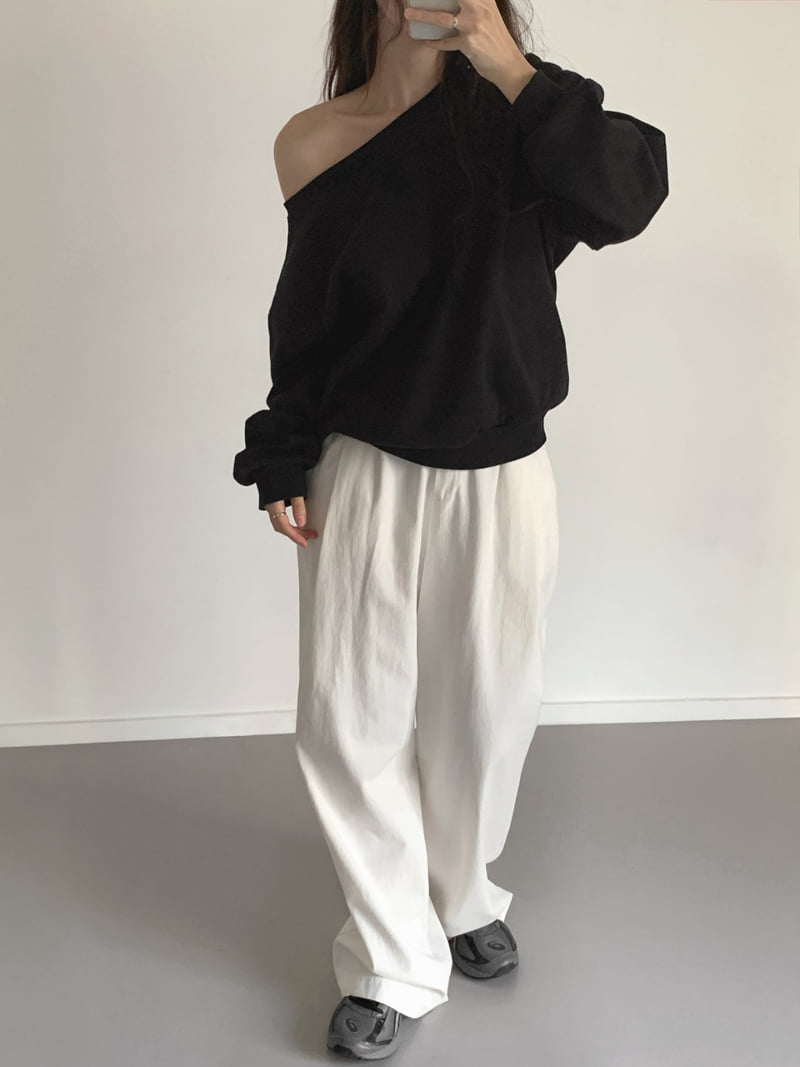 Queensmade - Korean Women Fashion - #momslook - Joy Off Shoulder Tee - 7