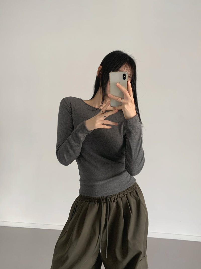 Queensmade - Korean Women Fashion - #momslook - Nine Long Sleeve Tee