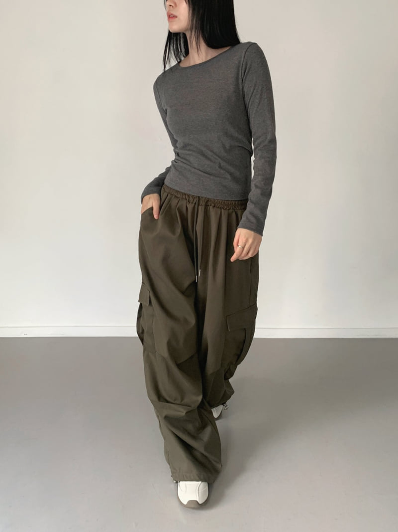 Queensmade - Korean Women Fashion - #momslook - Nine Long Sleeve Tee - 3