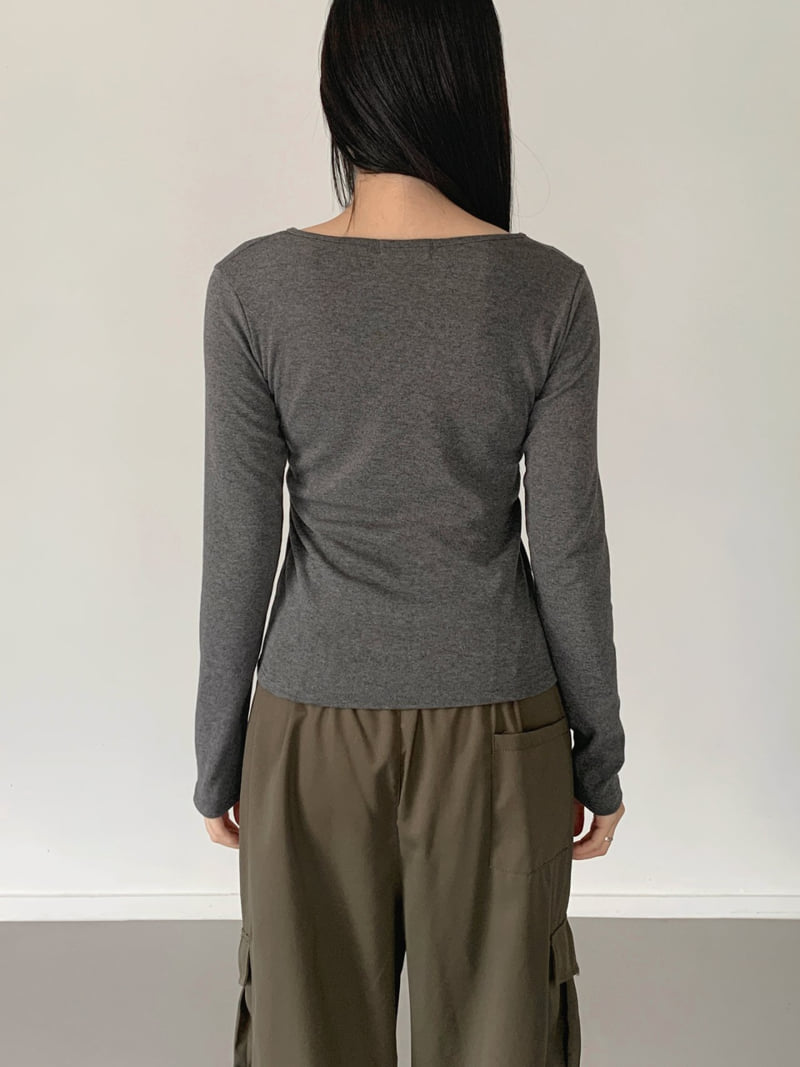 Queensmade - Korean Women Fashion - #momslook - Nine Long Sleeve Tee - 5