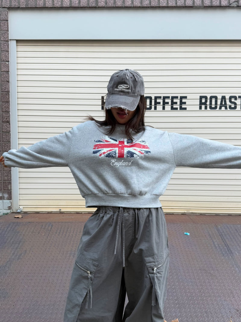 Queensmade - Korean Women Fashion - #womensfashion - England Crop Sweatshirt - 3