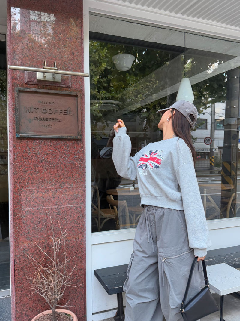 Queensmade - Korean Women Fashion - #womensfashion - England Crop Sweatshirt - 5