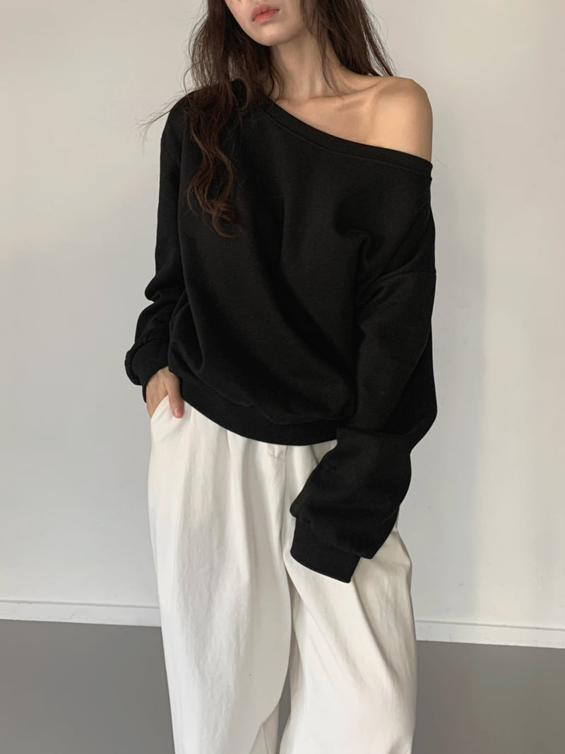 Queensmade - Korean Women Fashion - #womensfashion - Joy Off Shoulder Tee - 6