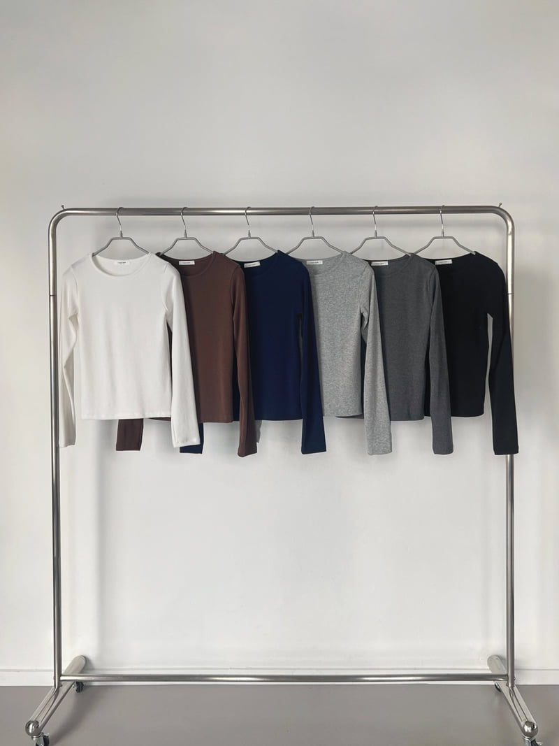 Queensmade - Korean Women Fashion - #womensfashion - Nine Long Sleeve Tee - 12