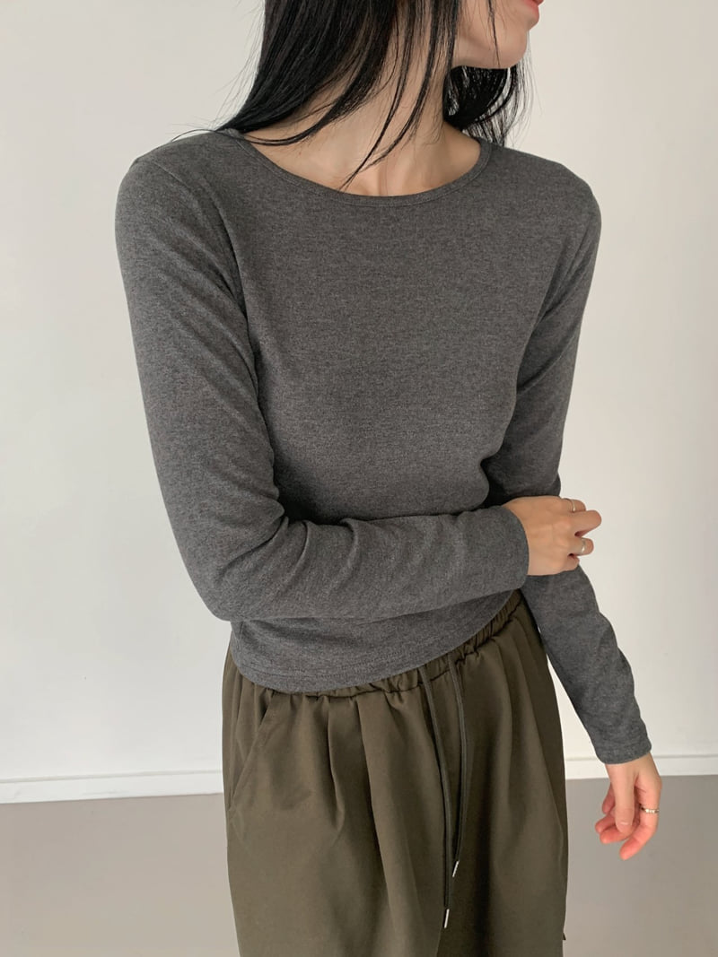 Queensmade - Korean Women Fashion - #momslook - Nine Long Sleeve Tee - 4