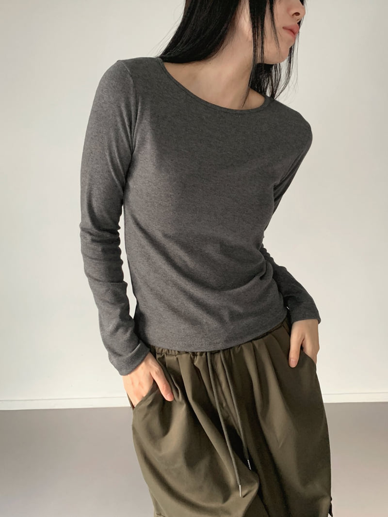 Queensmade - Korean Women Fashion - #womensfashion - Nine Long Sleeve Tee - 6
