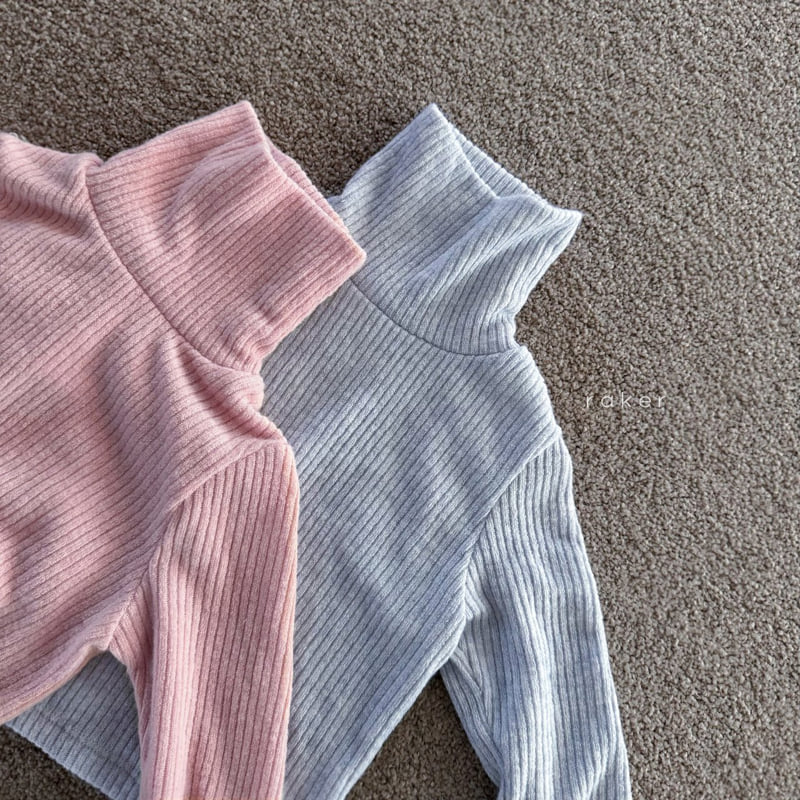 Raker - Korean Baby Fashion - #babyboutique - Wool Angora Turtleneck Tee - 3