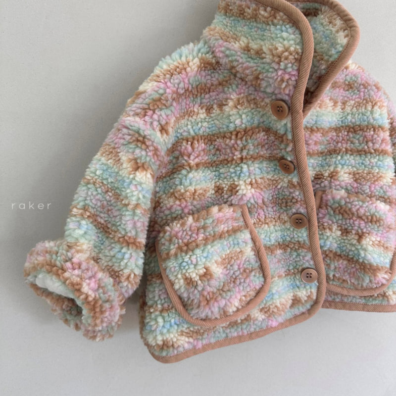 Raker - Korean Baby Fashion - #babyboutique - Shearling Eco Jacket (Multi) - 2