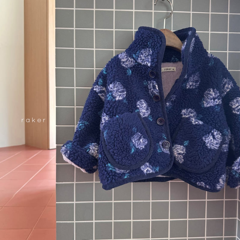 Raker - Korean Baby Fashion - #babyboutique - Shearling Eco Jacket (Navy)