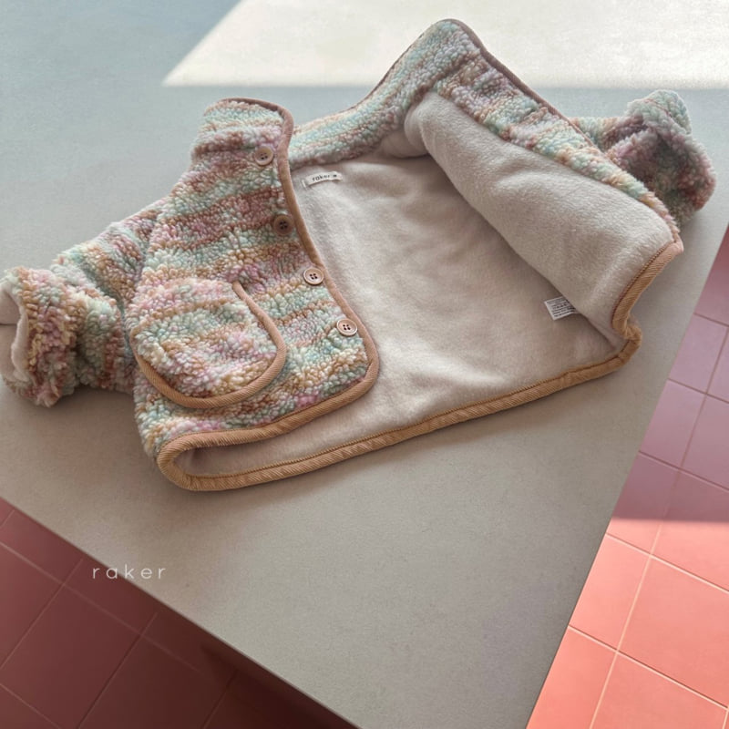 Raker - Korean Baby Fashion - #babyboutiqueclothing - Shearling Eco Jacket (Multi) - 3