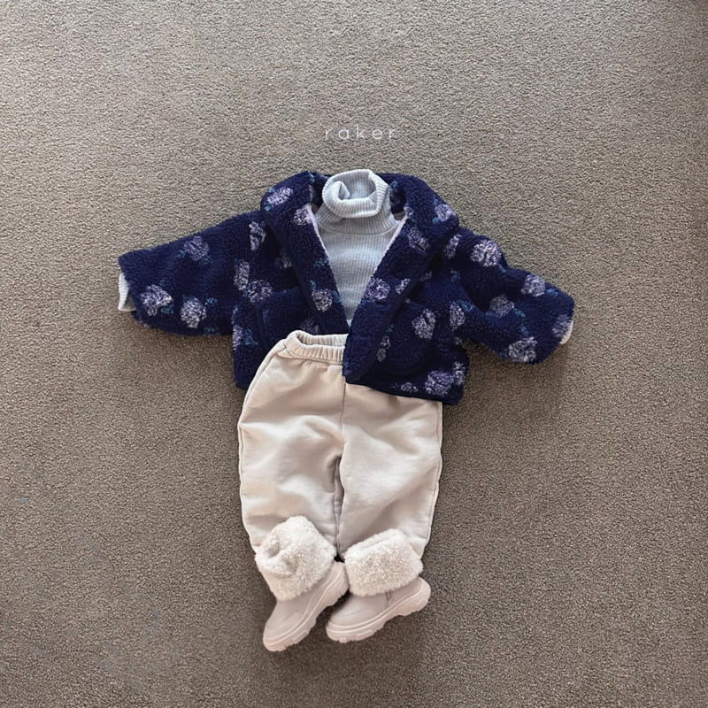 Raker - Korean Baby Fashion - #babyclothing - Shearling Eco Jacket (Navy) - 4