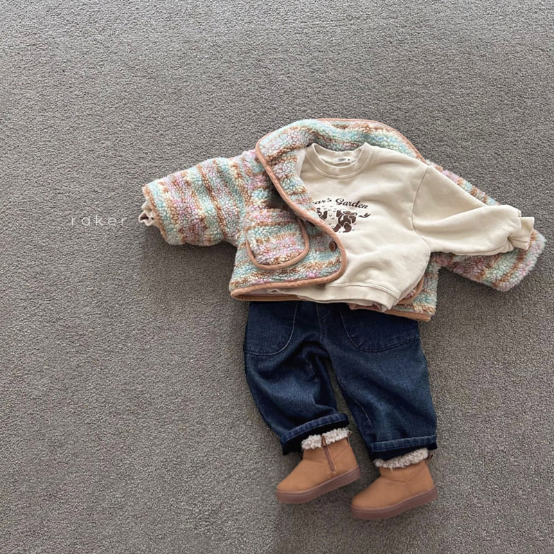 Raker - Korean Baby Fashion - #babyfever - Shearling Eco Jacket (Multi) - 6