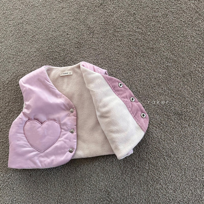 Raker - Korean Baby Fashion - #babyfever - Heart Pocket Vest - 3