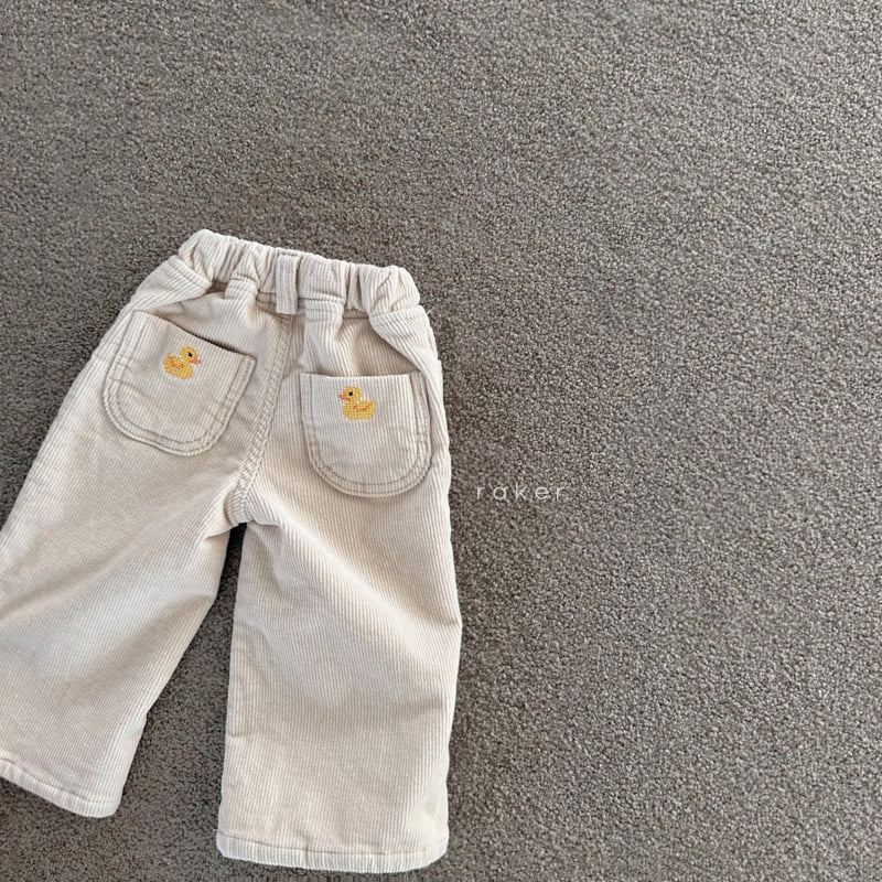 Raker - Korean Baby Fashion - #babygirlfashion - Embroidered Corduroy Pants - 4