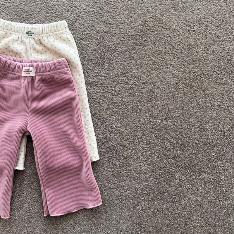 Raker - Korean Baby Fashion - #babywear - Ribbed Mink Flared Pants - 2