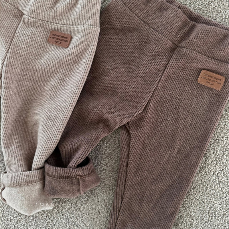 Raker - Korean Baby Fashion - #onlinebabyshop - Jjangjjing Brushed Leggings - 3