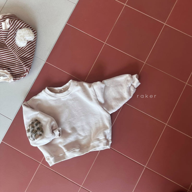 Raker - Korean Baby Fashion - #onlinebabyshop - Fuzzy Heart Sleeve Tee - 2