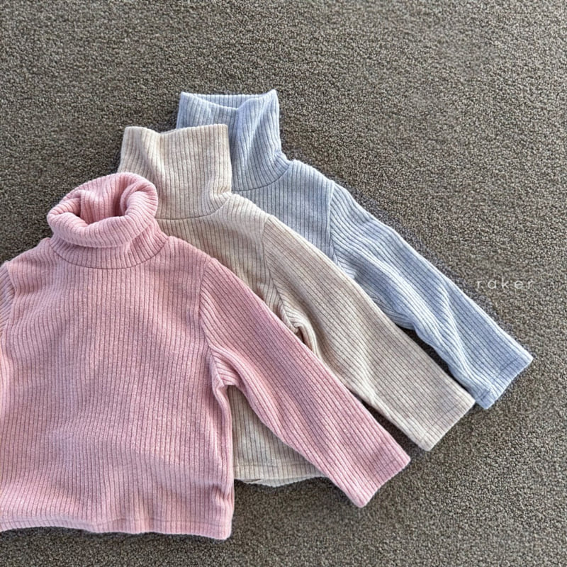 Raker - Korean Baby Fashion - #smilingbaby - Wool Angora Turtleneck Tee - 2
