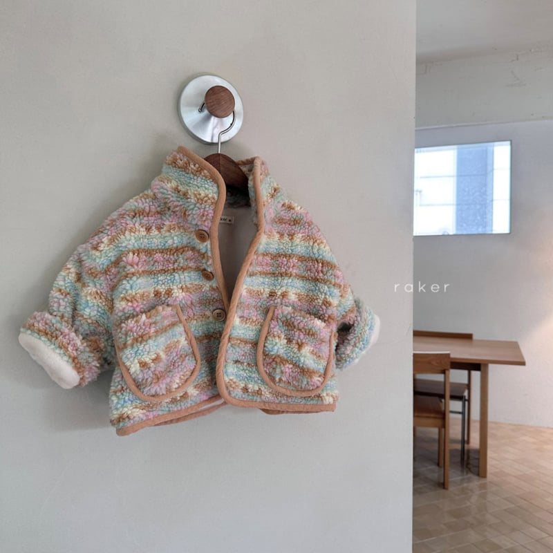 Raker - Korean Baby Fashion - #smilingbaby - Shearling Eco Jacket (Multi)