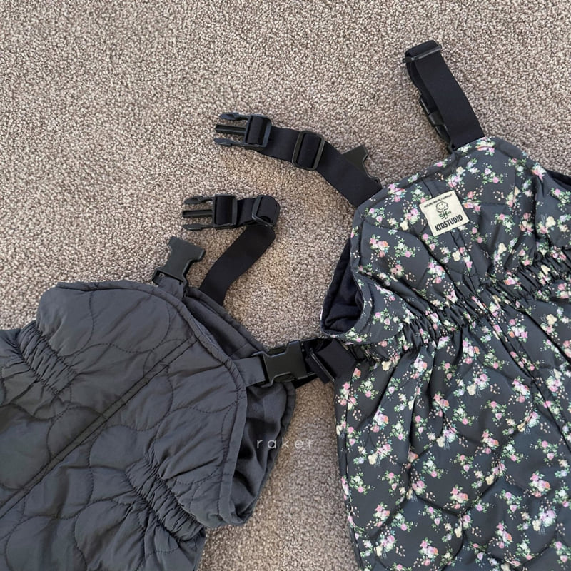Raker - Korean Children Fashion - #childrensboutique - Snow Quilted Overalls - 3