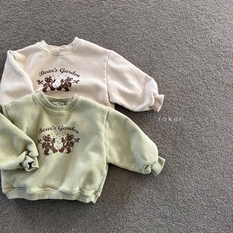 Raker - Korean Children Fashion - #kidsshorts - Bear Garden Sweatshirt - 3