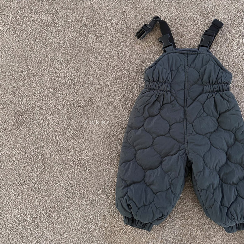 Raker - Korean Children Fashion - #kidsshorts - Snow Quilted Overalls - 7