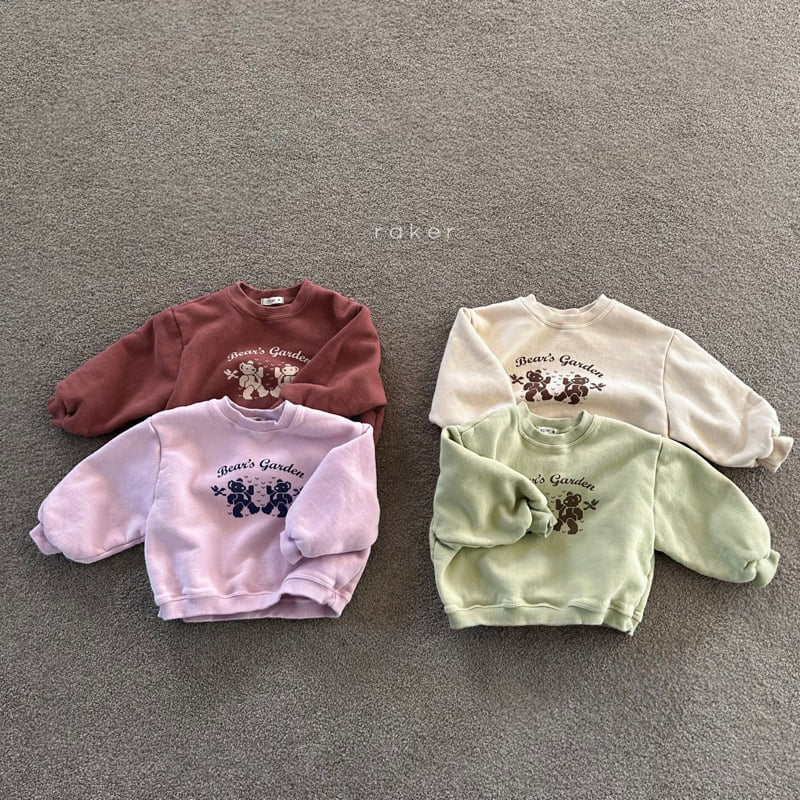 Raker - Korean Children Fashion - #kidsshorts - Bear Garden Sweatshirt - 4