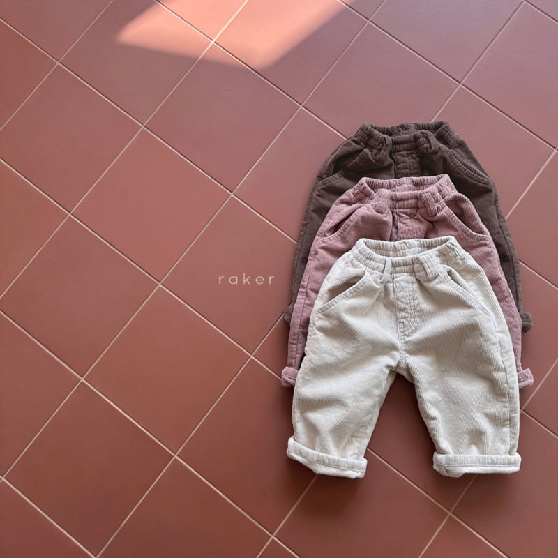 Raker - Korean Children Fashion - #kidsstore - Berry Corduroy Pants