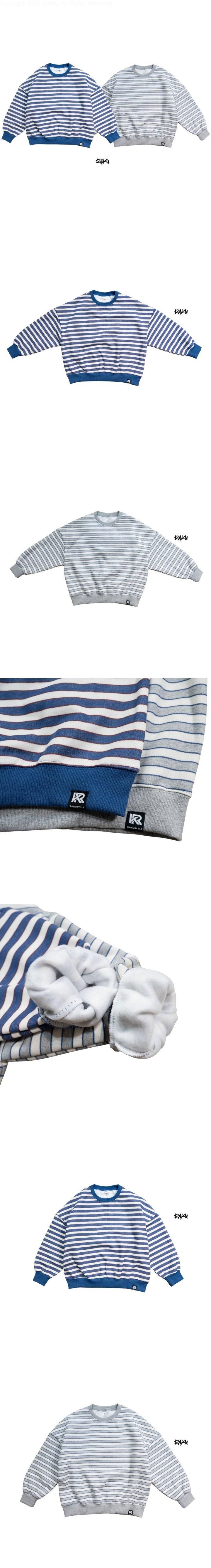 Raku - Korean Children Fashion - #magicofchildhood - Stripe Sweatshirt