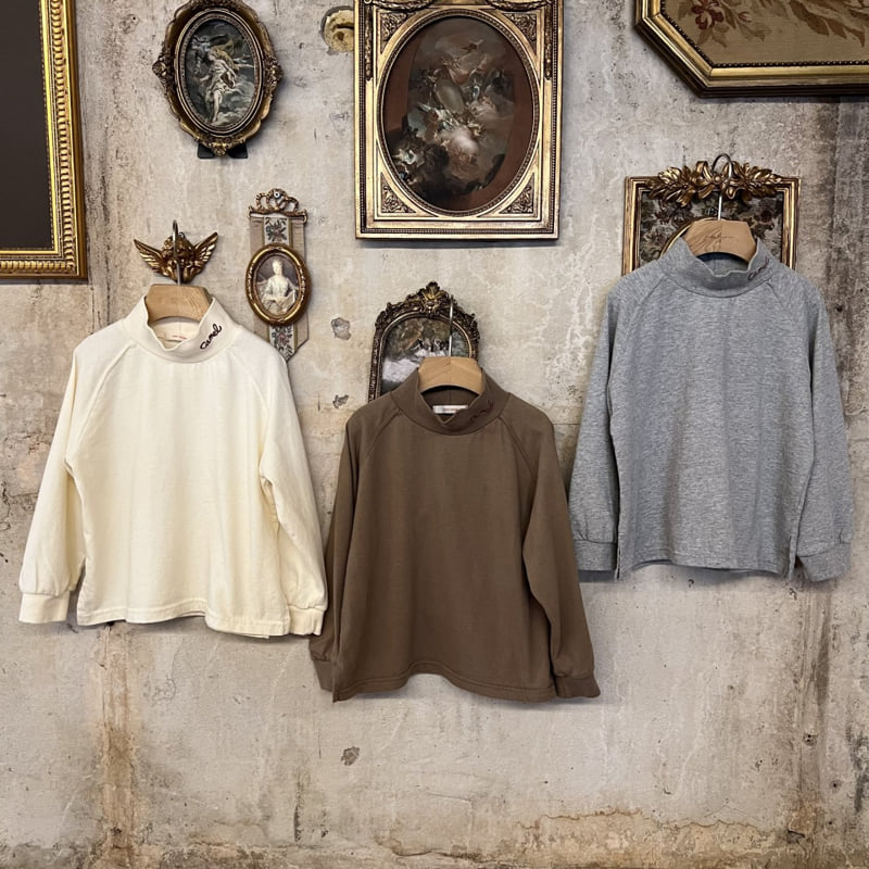 Raleelounge - Korean Children Fashion - #childofig - Camel Turtleneck Tee - 12
