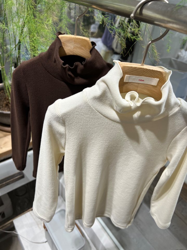 Raleelounge - Korean Children Fashion - #designkidswear - Cashmere Rib Turtleneck Tee - 2