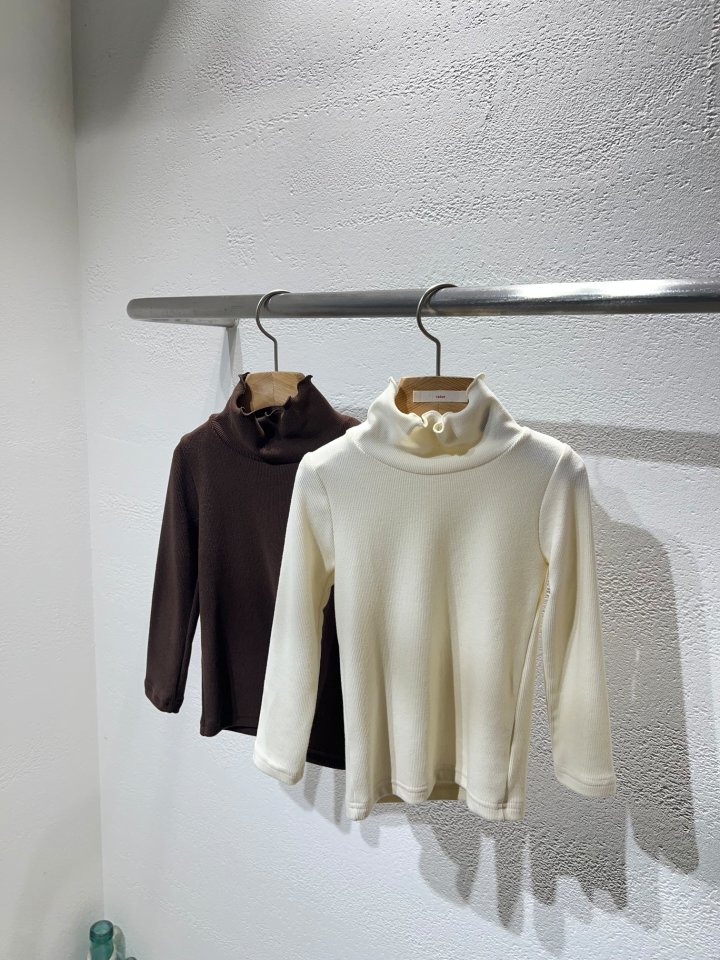 Raleelounge - Korean Children Fashion - #discoveringself - Cashmere Rib Turtleneck Tee - 3