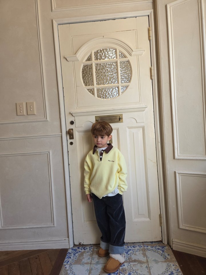 Raleelounge - Korean Children Fashion - #fashionkids - Corduroy Collar Tee 2 - 8