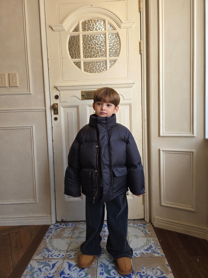Raleelounge - Korean Children Fashion - #fashionkids - Half Daily Tie Padding Jacket - 7