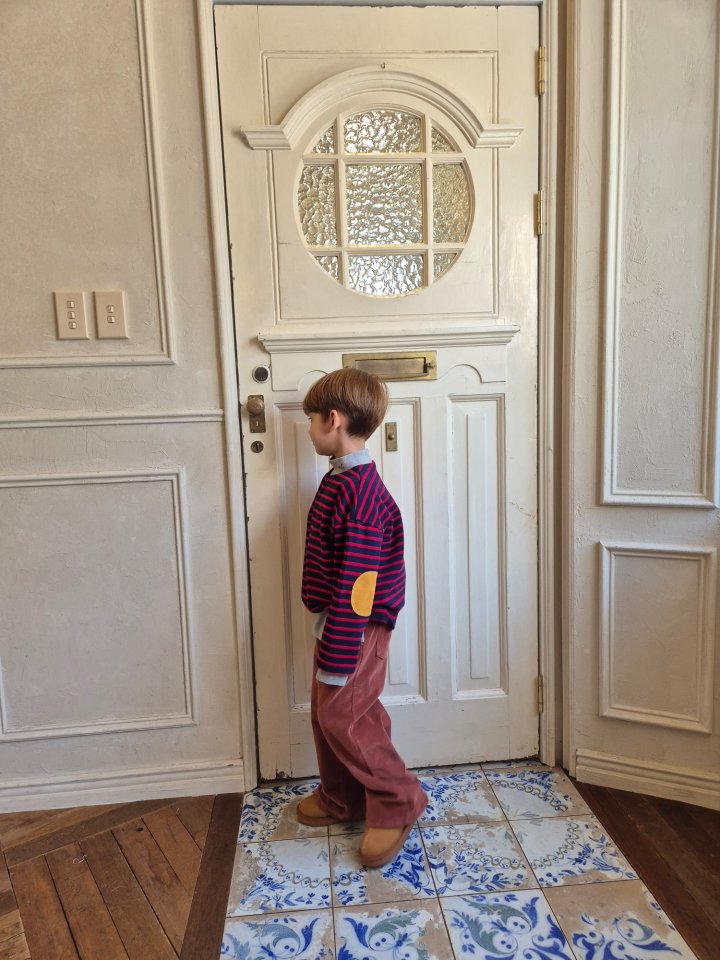 Raleelounge - Korean Children Fashion - #fashionkids - Thick Suede Stripe Tee - 5