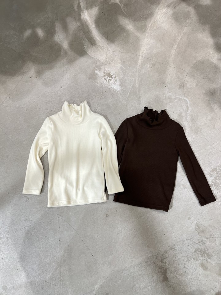 Raleelounge - Korean Children Fashion - #discoveringself - Cashmere Rib Turtleneck Tee - 4