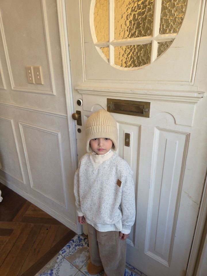 Raleelounge - Korean Children Fashion - #fashionkids - Loose Fit Neps Leather Sweatshirt - 3