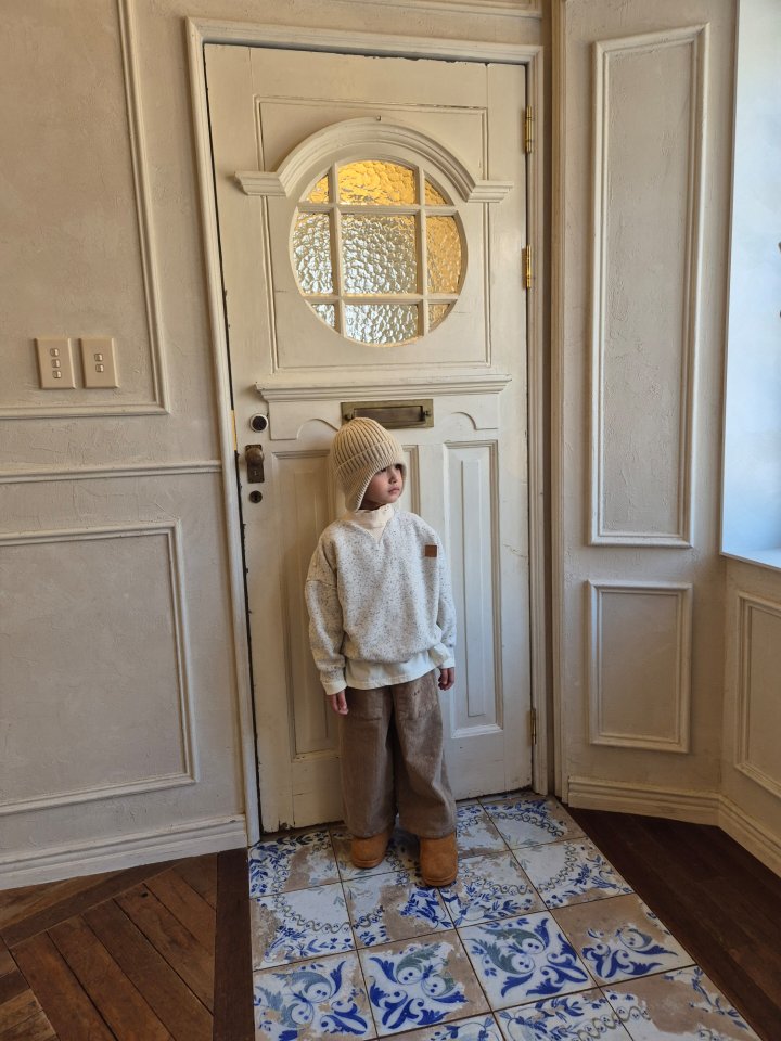 Raleelounge - Korean Children Fashion - #fashionkids - Loose Fit Neps Leather Sweatshirt - 4