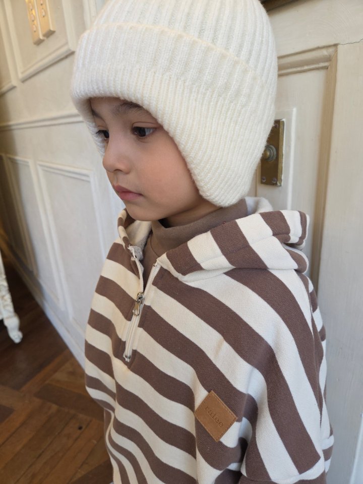 Raleelounge - Korean Children Fashion - #kidsshorts - Half Open Wappen Hoodie - 3