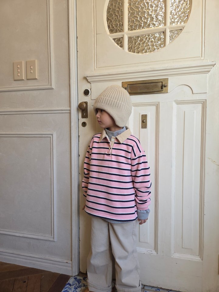 Raleelounge - Korean Children Fashion - #kidsshorts - Warm Soft Collar Tee - 2