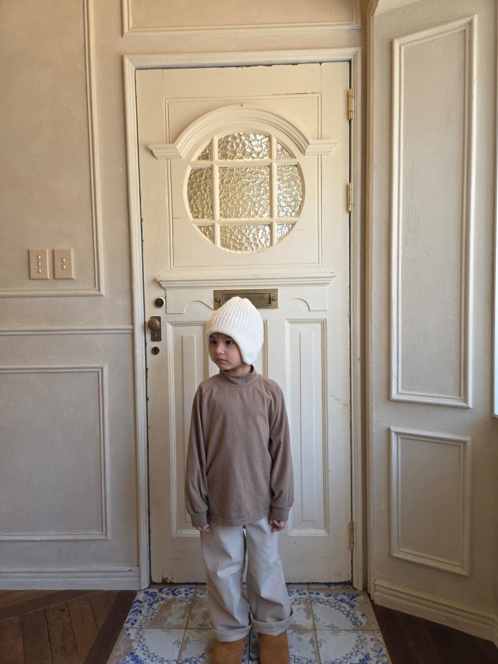 Raleelounge - Korean Children Fashion - #kidsshorts - Camel Turtleneck Tee - 4