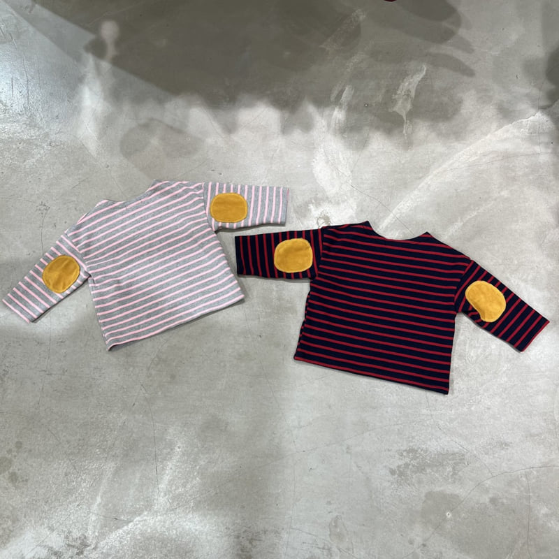 Raleelounge - Korean Children Fashion - #littlefashionista - Thick Suede Stripe Tee - 10