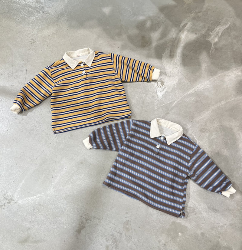 Raleelounge - Korean Children Fashion - #magicofchildhood - Three Stripe Terry Collar Tee - 5