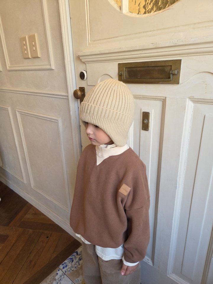 Raleelounge - Korean Children Fashion - #magicofchildhood - Loose Fit Neps Leather Sweatshirt - 9