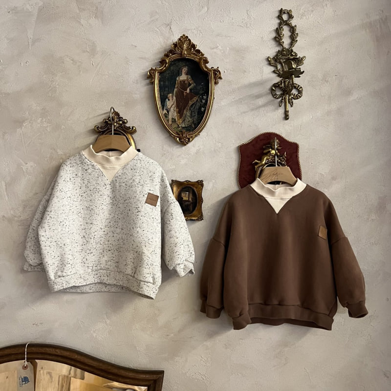 Raleelounge - Korean Children Fashion - #todddlerfashion - Loose Fit Neps Leather Sweatshirt - 12
