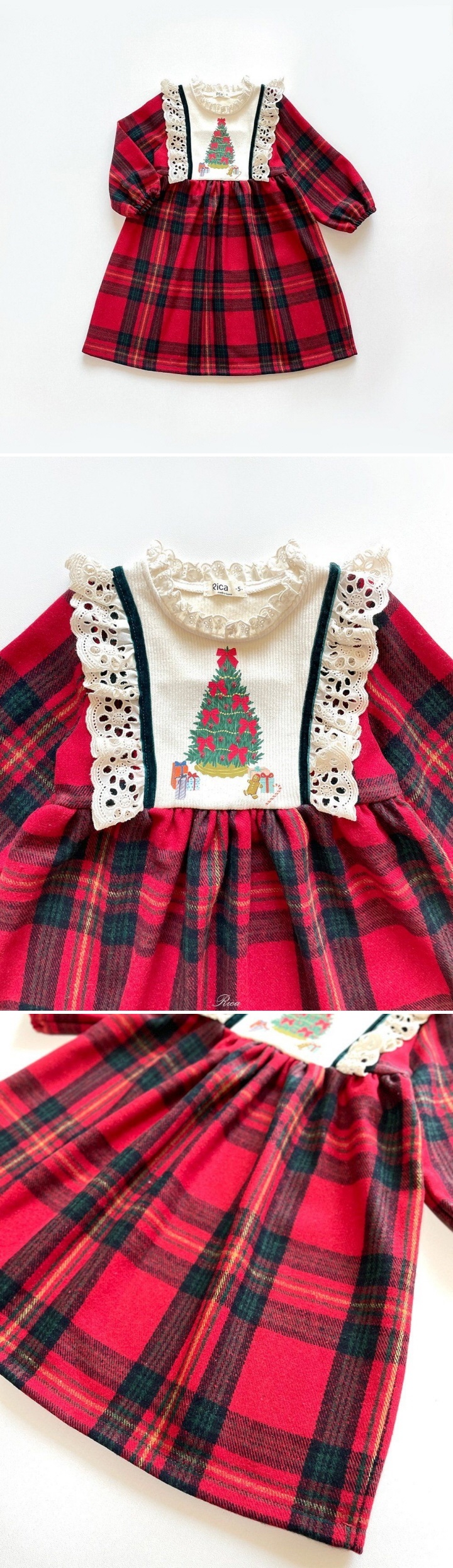 Rica - Korean Children Fashion - #littlefashionista - Check One-piece - 2