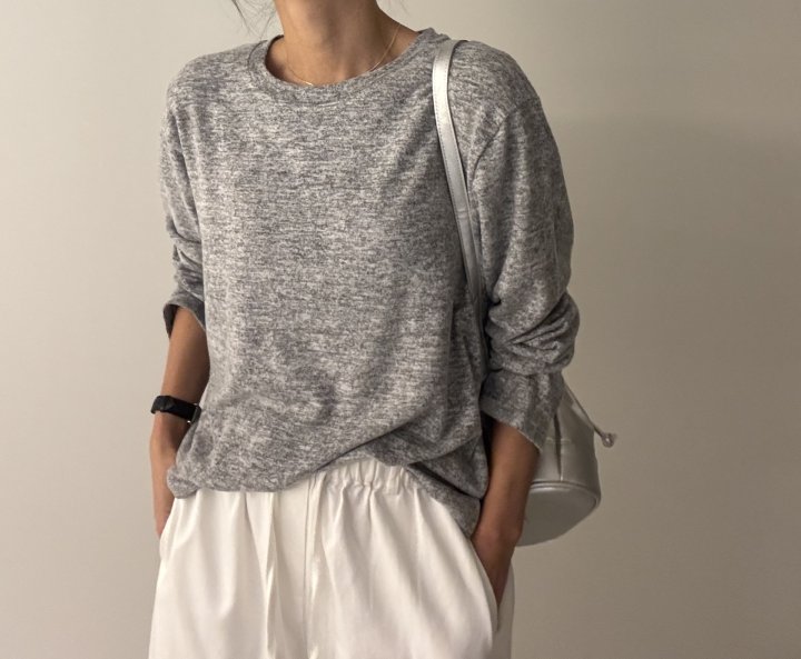 Ripple - Korean Women Fashion - #momslook - Daily Brushed Tee - 8