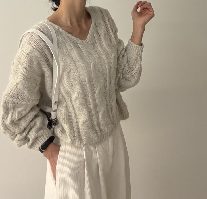 Ripple - Korean Women Fashion - #momslook - Vince Cable Knit - 3