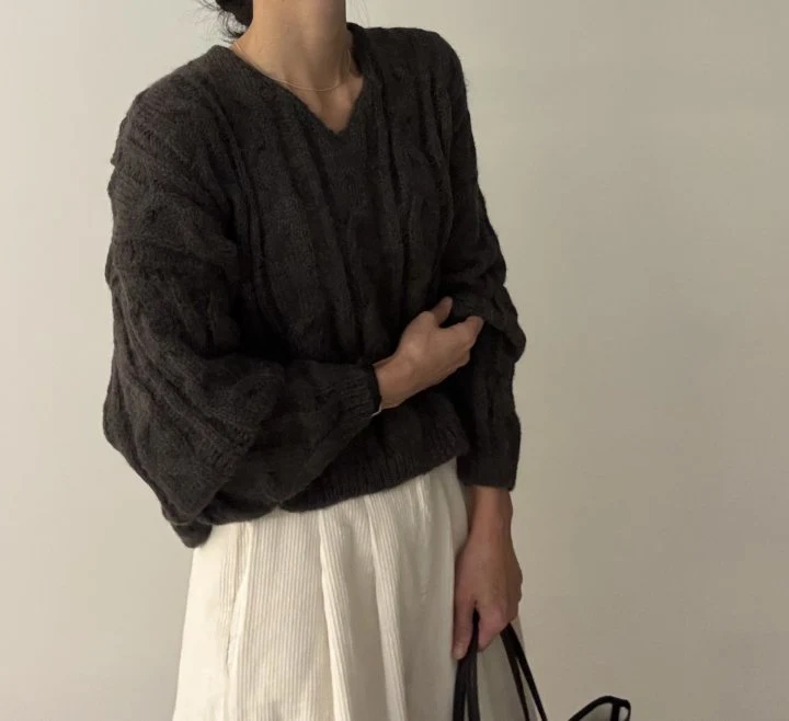 Ripple - Korean Women Fashion - #momslook - Vince Cable Knit - 7