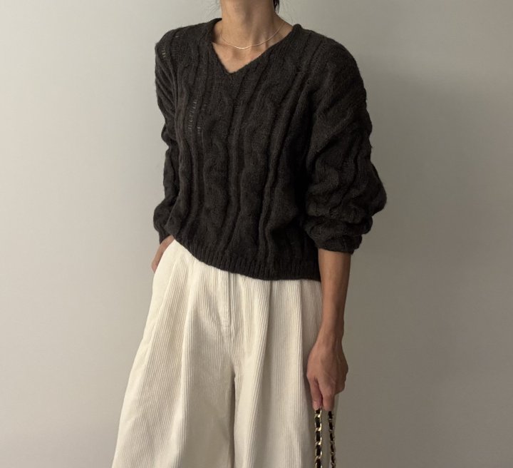 Ripple - Korean Women Fashion - #momslook - Vince Cable Knit - 9